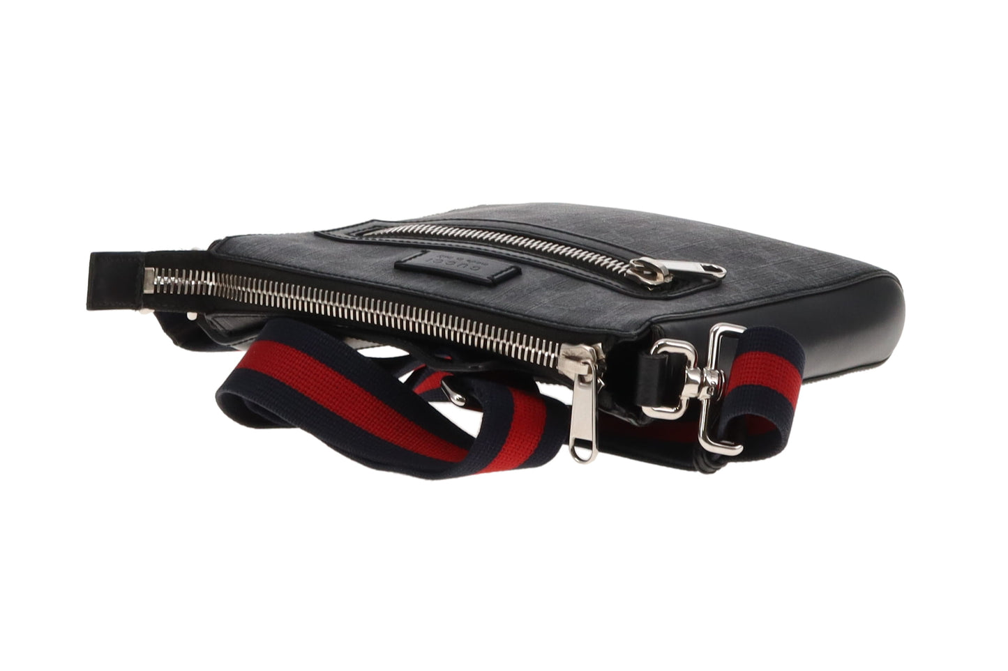 Gucci Messenger Bag Small Black GG Supreme with Web Strap