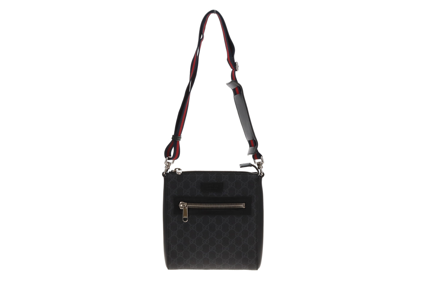 Gucci Messenger Bag Small Black GG Supreme with Web Strap