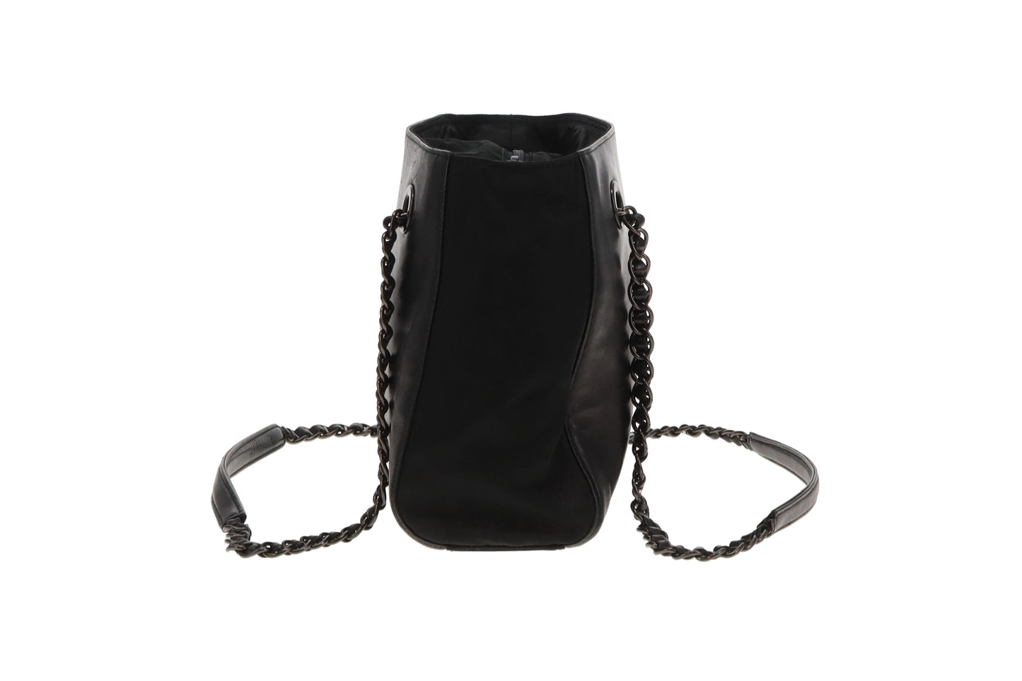 Prada Shoulder Bag Black Lambskin and Nylon