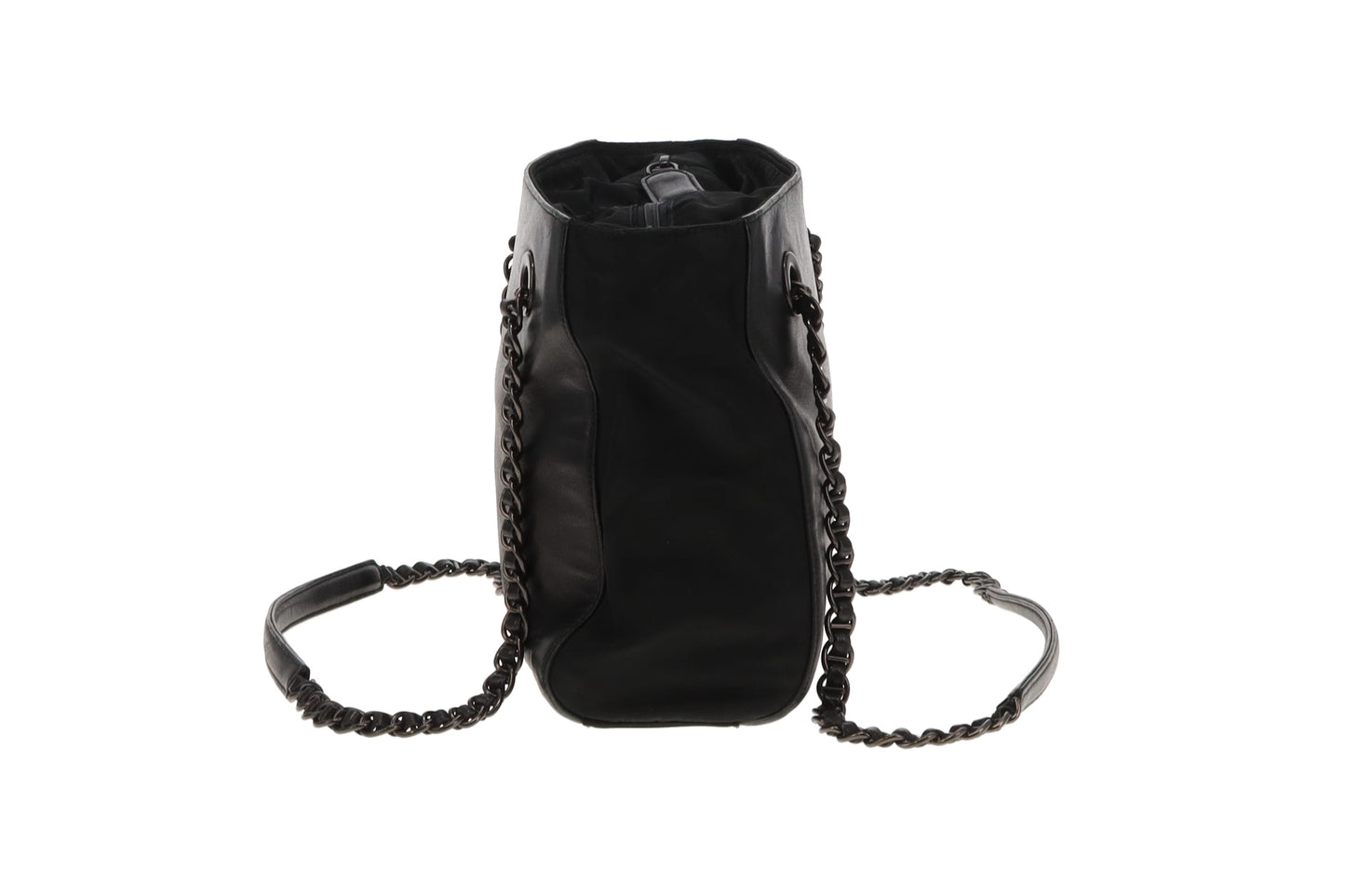 Prada Shoulder Bag Black Lambskin and Nylon