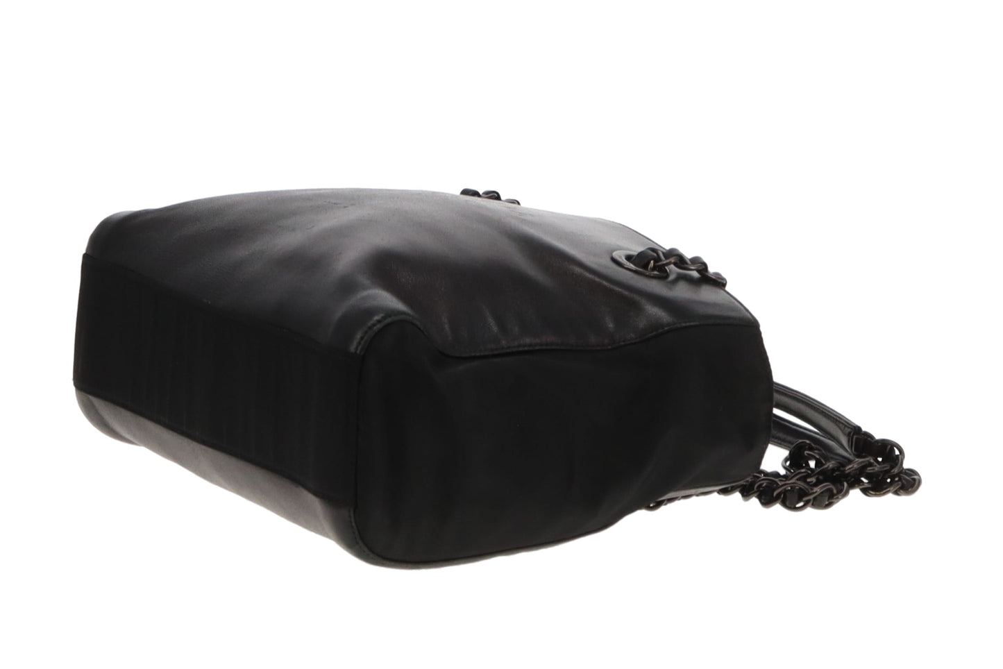 Prada Shoulder Bag Black Lambskin and Nylon