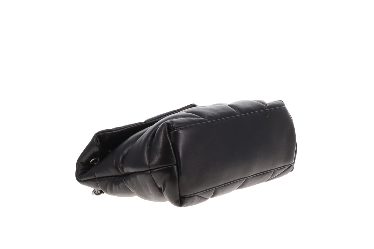 Saint Laurent Puffer Medium In Lambskin With Silver Hardware