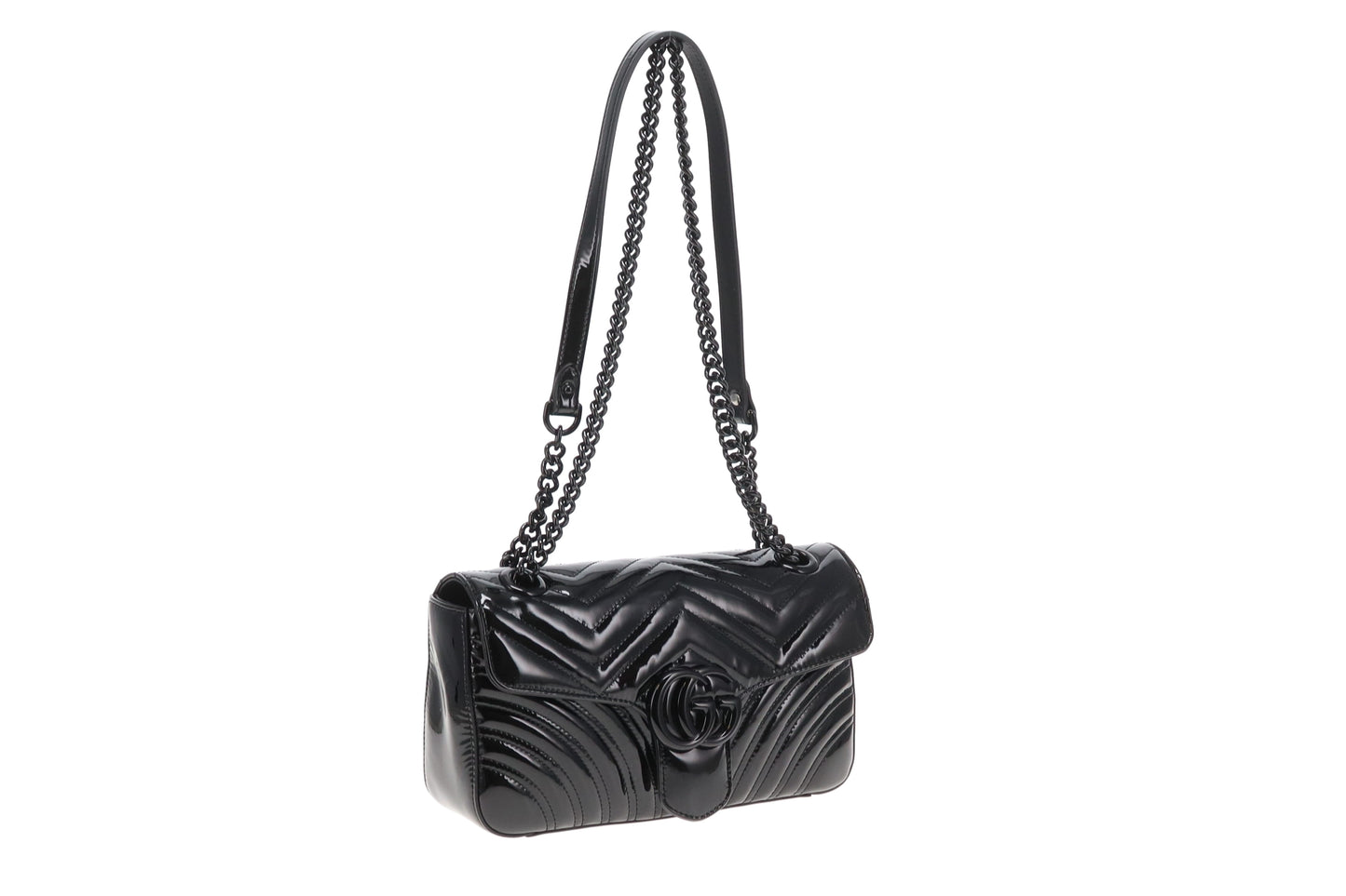 Gucci Marmont Small Black Patent with Black HW