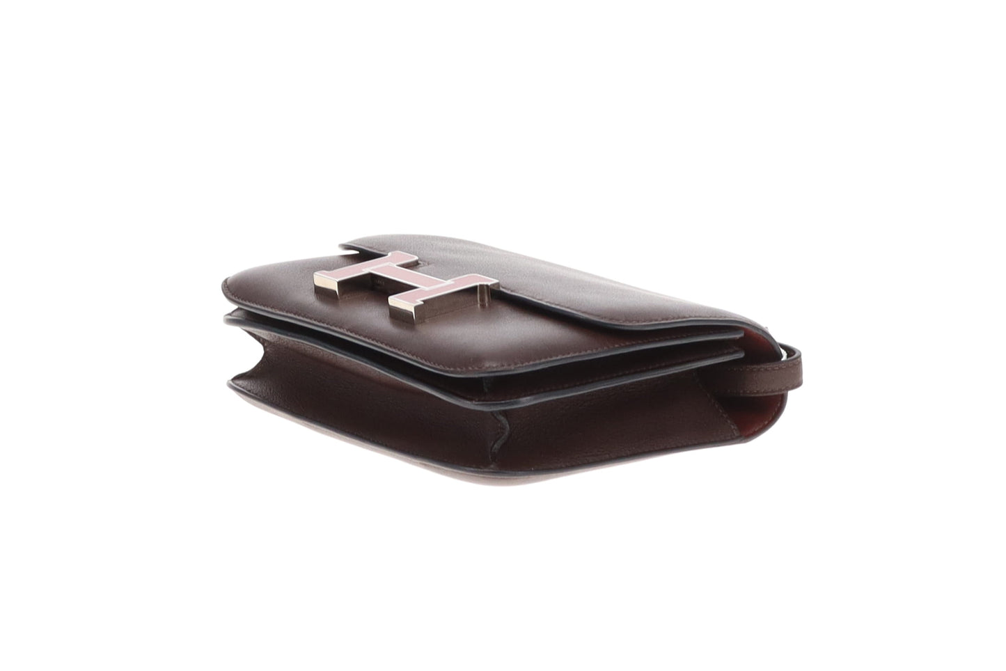 Hermes Constance 18 In Swift Rouge Sellier With Framboise Enamel H Closure