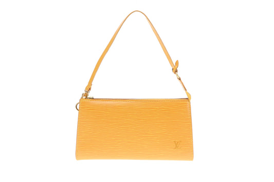 Louis Vuitton Pochette Accessoires Jaune Epi Leather Vintage AR0020