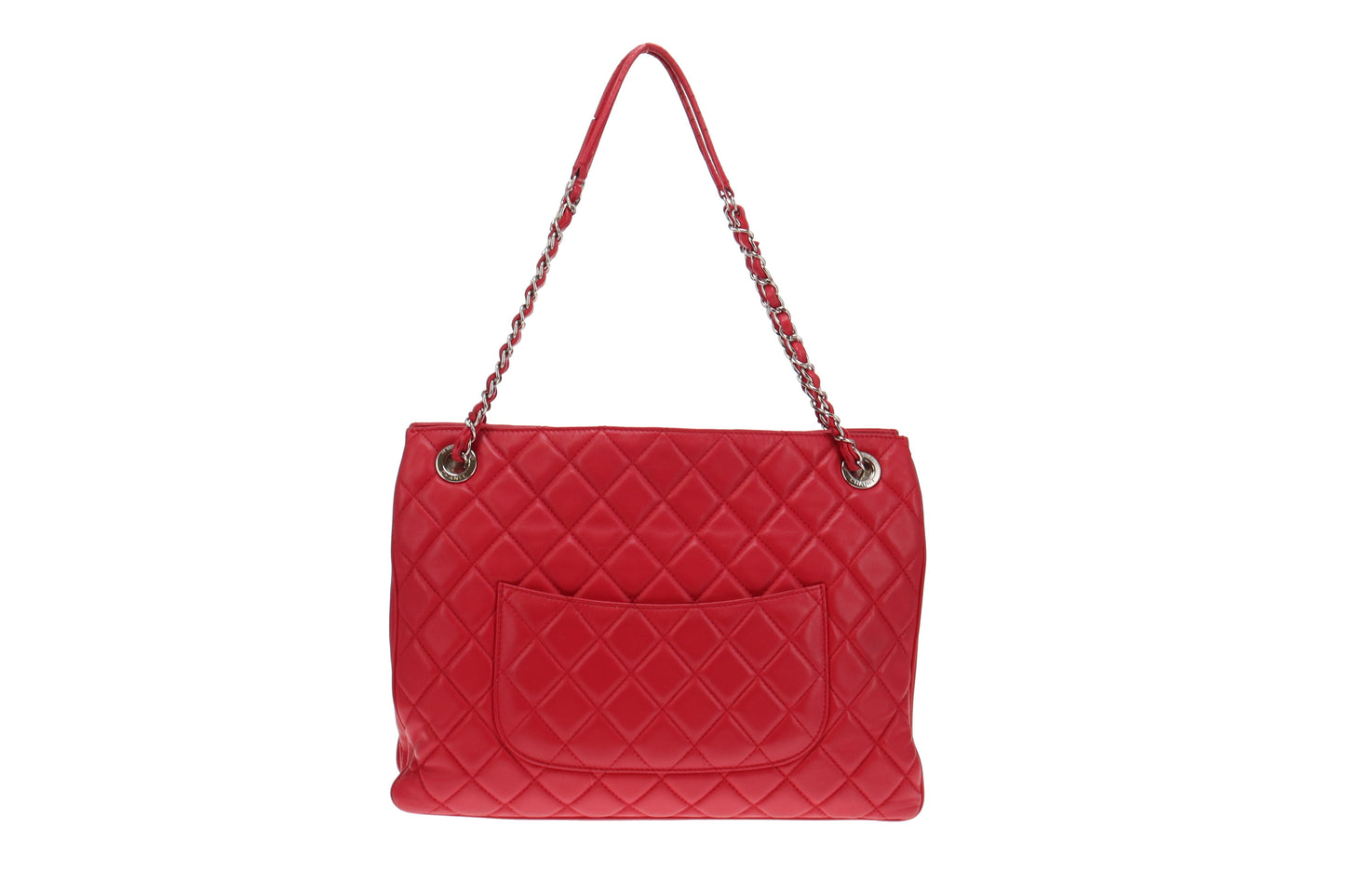 Chanel Hot Pink Soft Lambskin Double Chain Tote Bag 2014