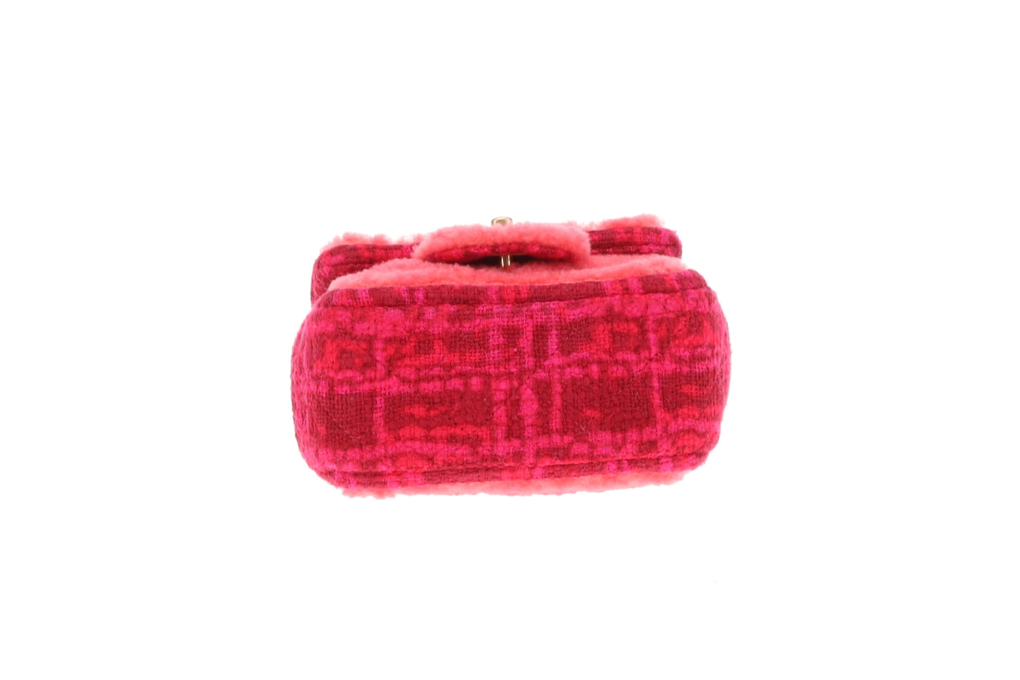 Chanel Classic Mini Square Pink Shearling and Tweed 2020
