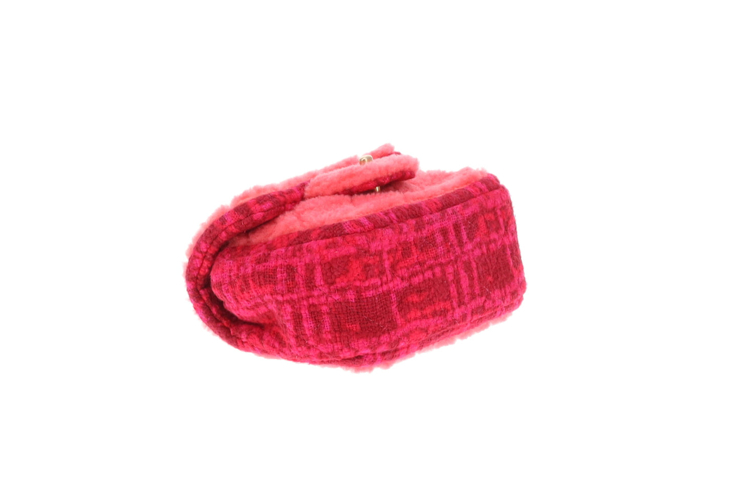 Chanel Classic Mini Square Pink Shearling and Tweed 2020