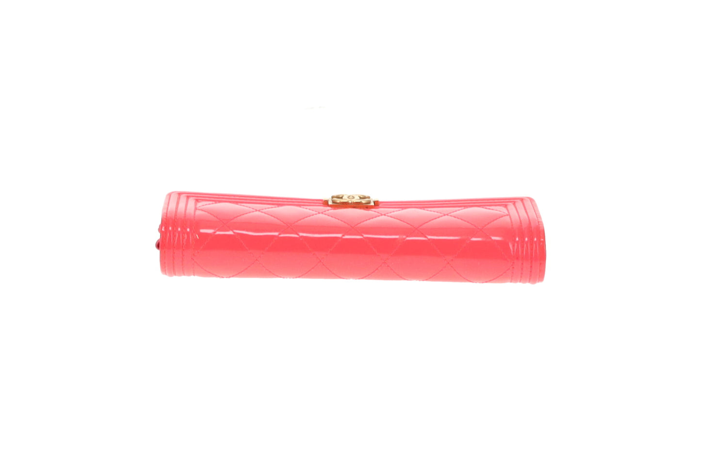 Chanel Boy Wallet Long Flap Neon Pink Patent 2016