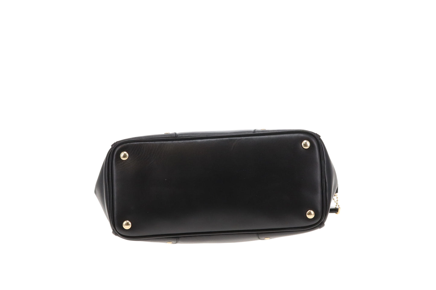 Coach Tote with Strap Black Smooth Leather
