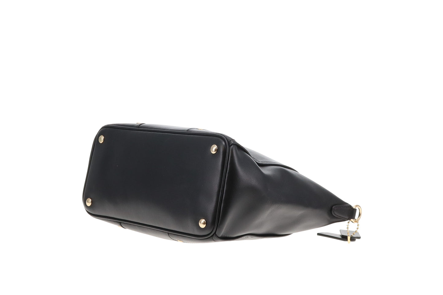 Coach Tote with Strap Black Smooth Leather