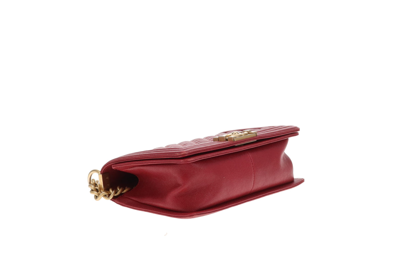 Chanel Boy Bag New Medium In Red Soft Caviar 2018/19