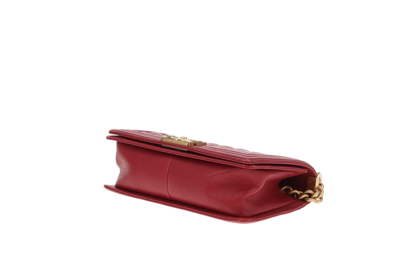 Chanel Boy Bag New Medium In Red Soft Caviar 2018/19