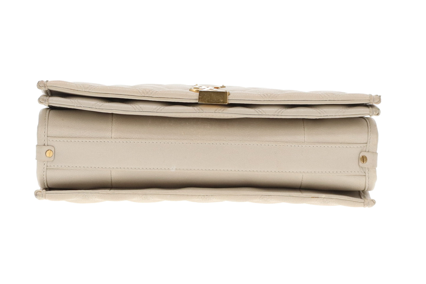 Saint Laurent Becky Quilted Leather Chain Bag In Beige