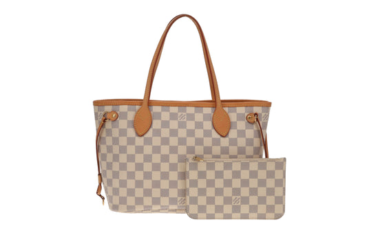 Louis Vuitton Neverfull PM with Pochette Damier Azur AR4148 - 2018