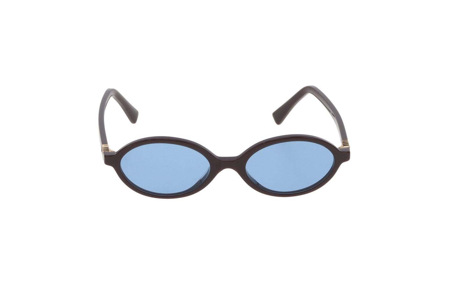 Miu Miu Sunglasses SMu 04Z Mini Oval Dark Brown & Blue Lens