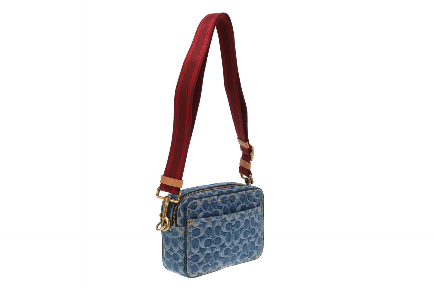 Coach Flight Bag Signature Denim Blue