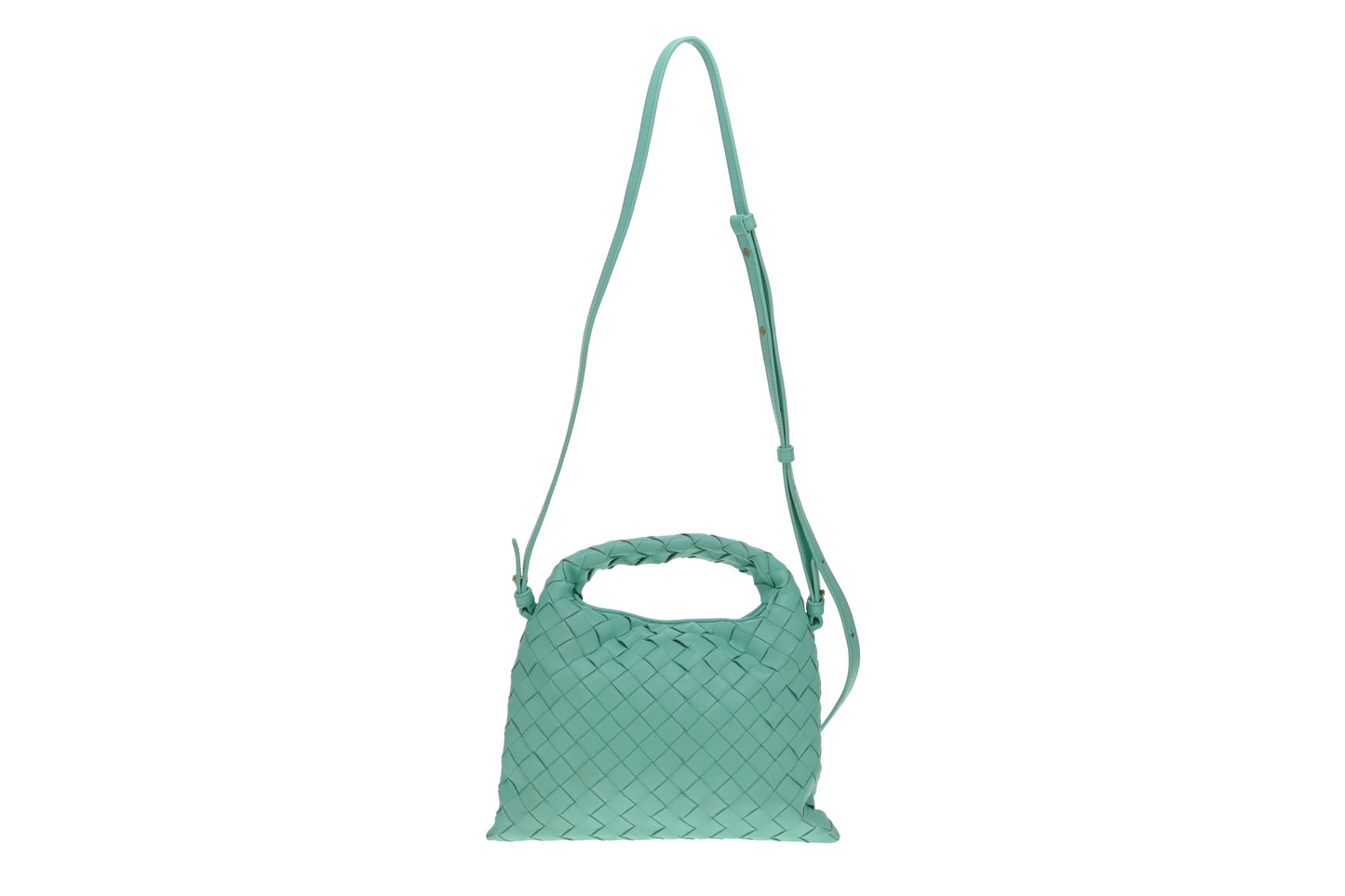 Bottega Veneta Hop Mini Inrecciato In Green Oasis