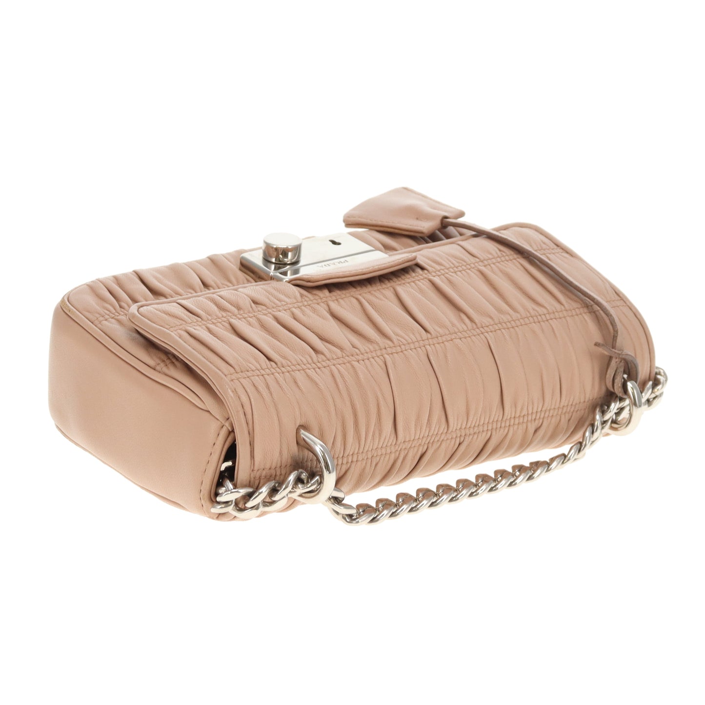 Prada Gaufre Push Lock Shoulder Bag Cammeo