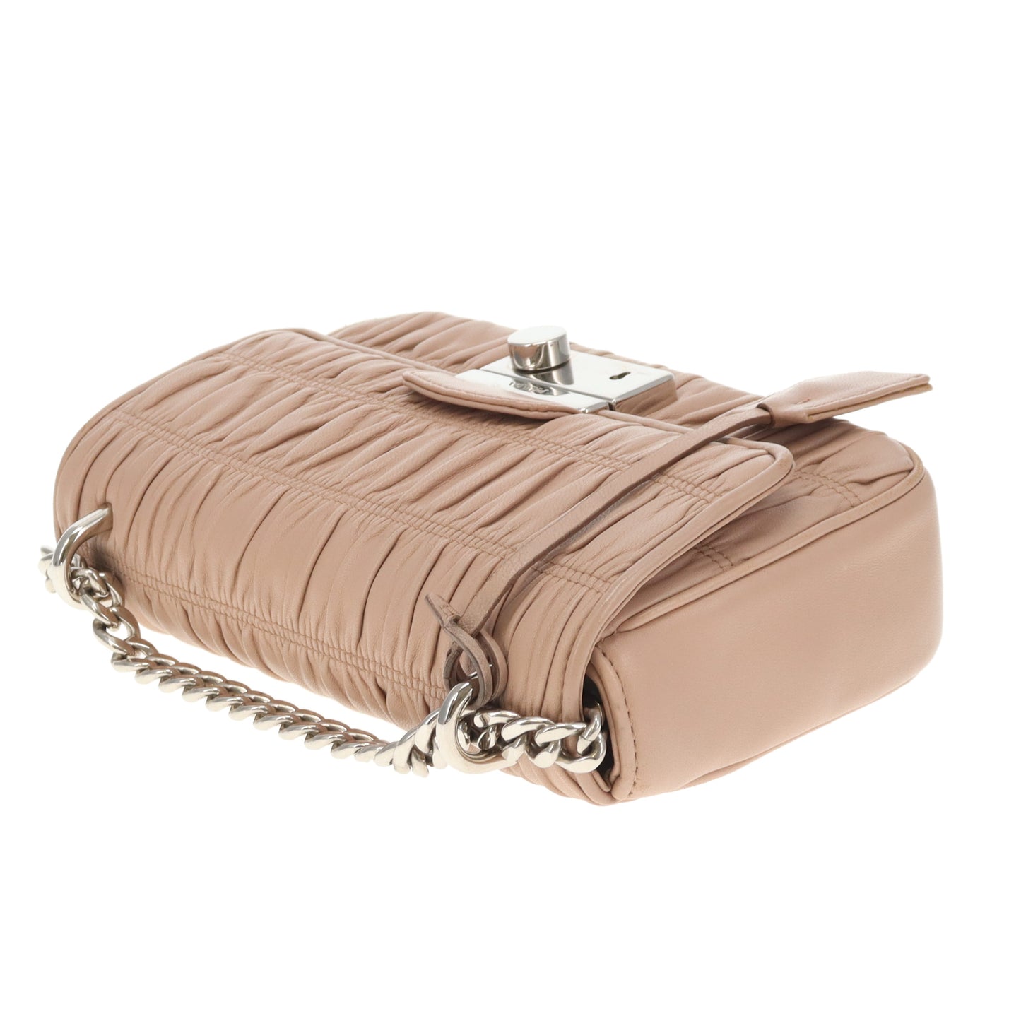 Prada Gaufre Push Lock Shoulder Bag Cammeo