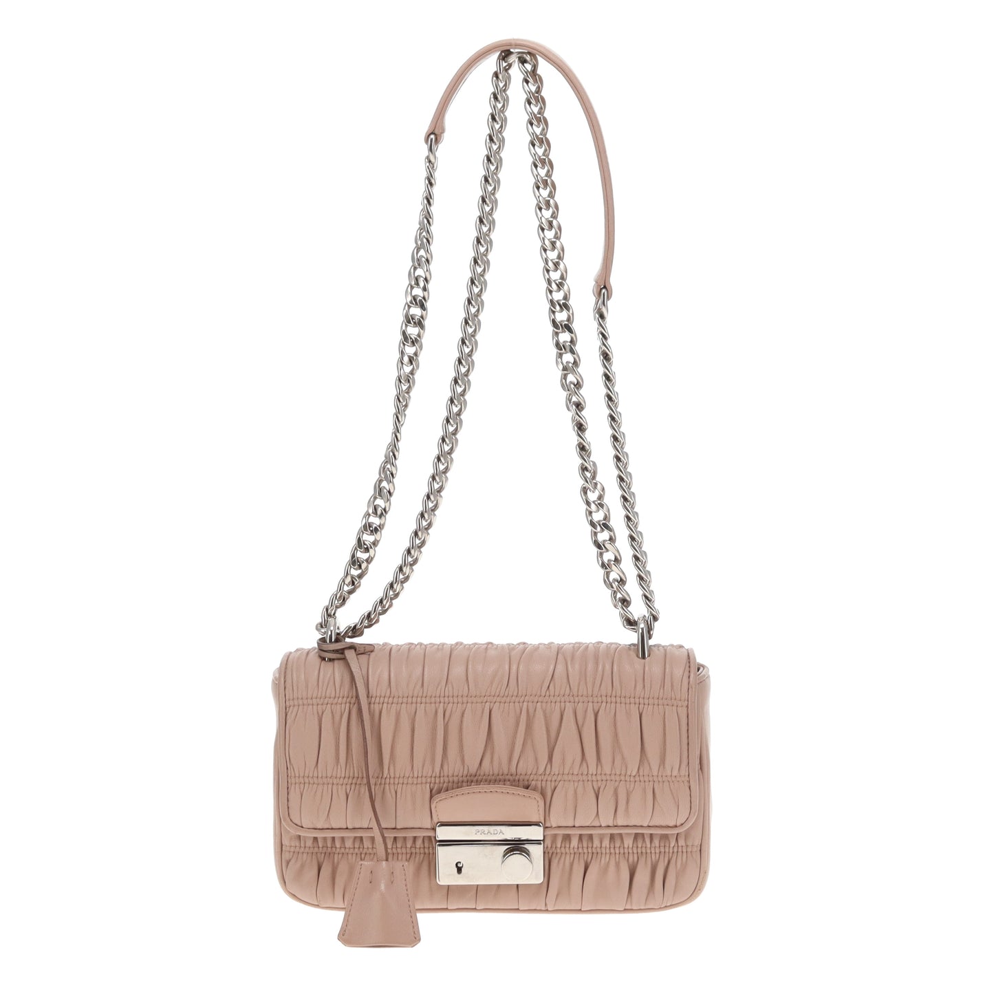Prada Gaufre Push Lock Shoulder Bag Cammeo