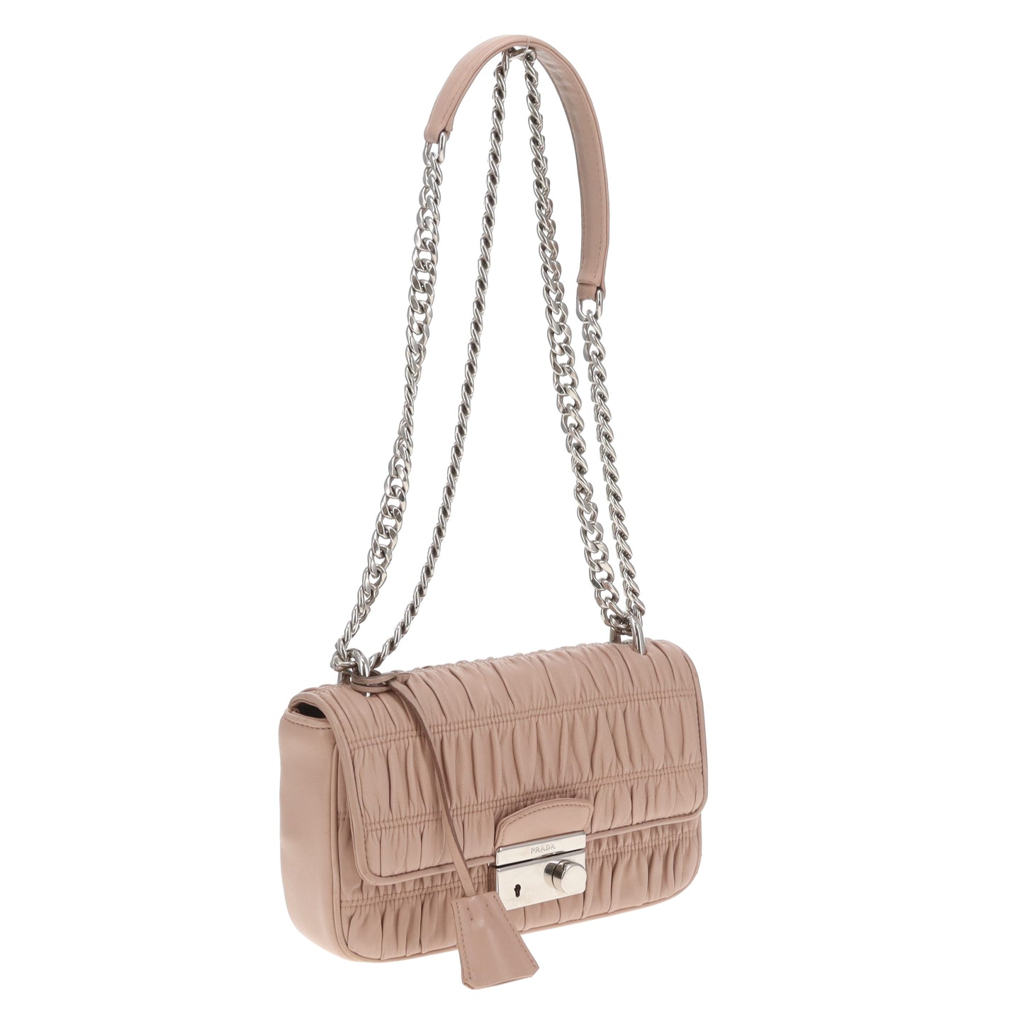 Prada Gaufre Push Lock Shoulder Bag Cammeo