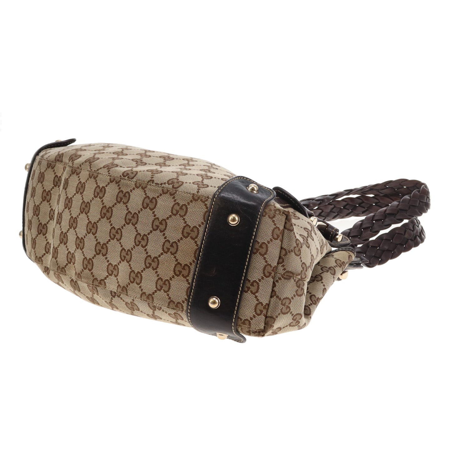 Gucci Pelham Horsebit Shoulder Bag GG Canvas Vintage