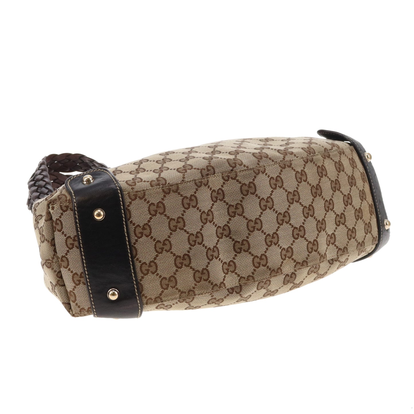 Gucci Pelham Horsebit Shoulder Bag GG Canvas Vintage