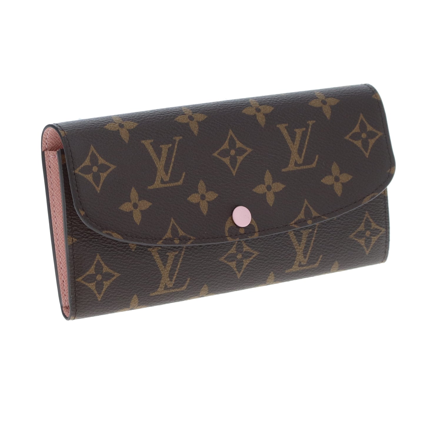 Louis Vuitton Emilie Wallet Damier Ebene and Rose Ballerine (NFID)