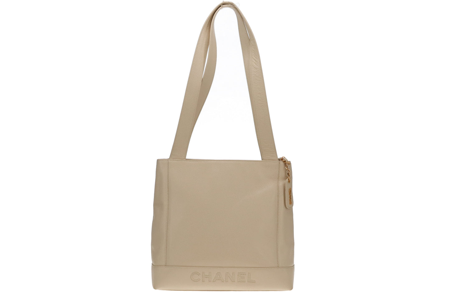 Chanel Vintage Tote Light Beige Caviar Leather 1997/99