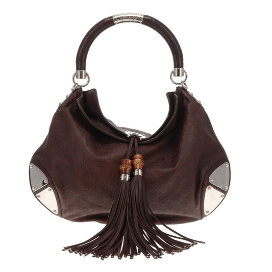 Gucci Indy Hobo Brown Guccissima Vintage