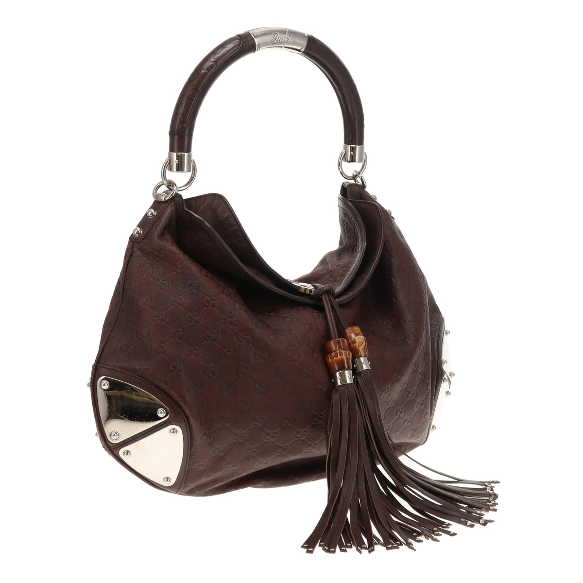 Gucci Indy Hobo Brown Guccissima Vintage