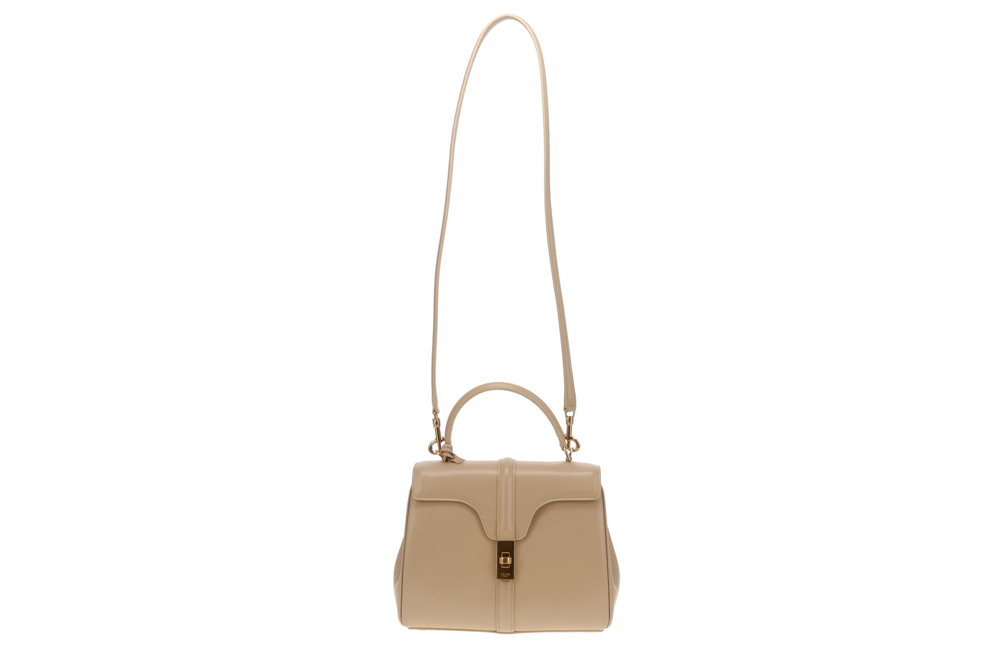 Celine Beige Small 16 Bag In Satiny Calfskin Beige