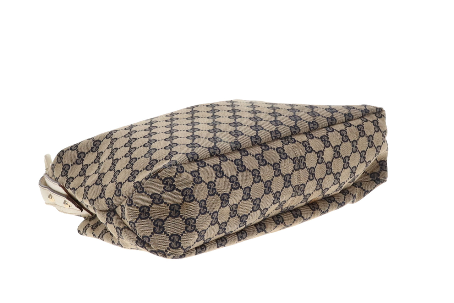 Gucci Horsebit Hobo Navy GG & Ivory Leather Vintage