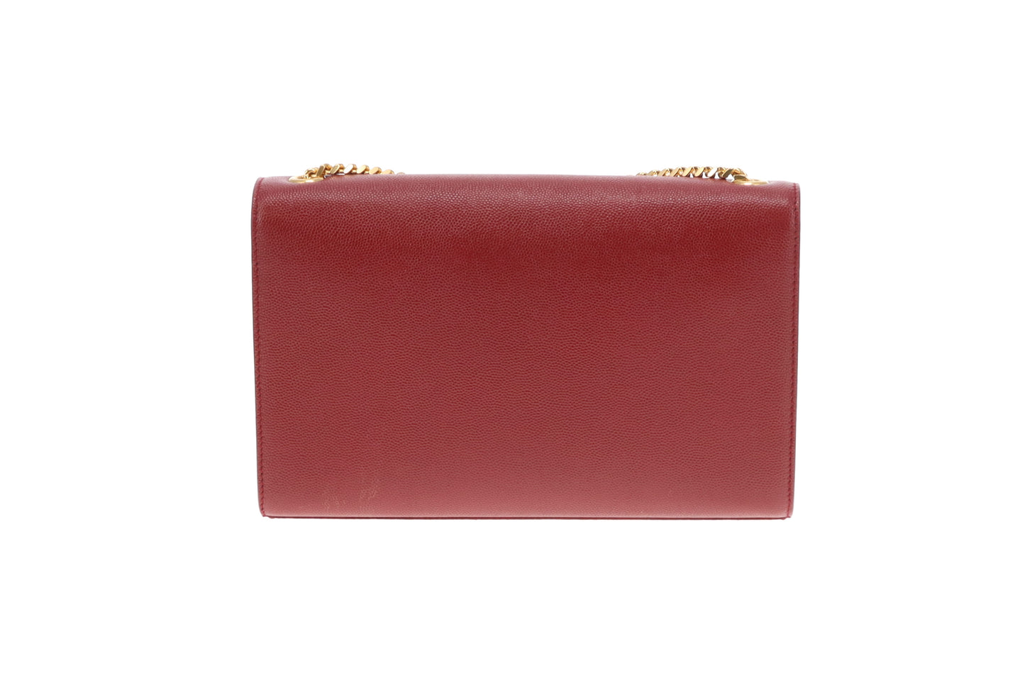 Saint Laurent Kate Burgundy In Grain De Poudre Leather