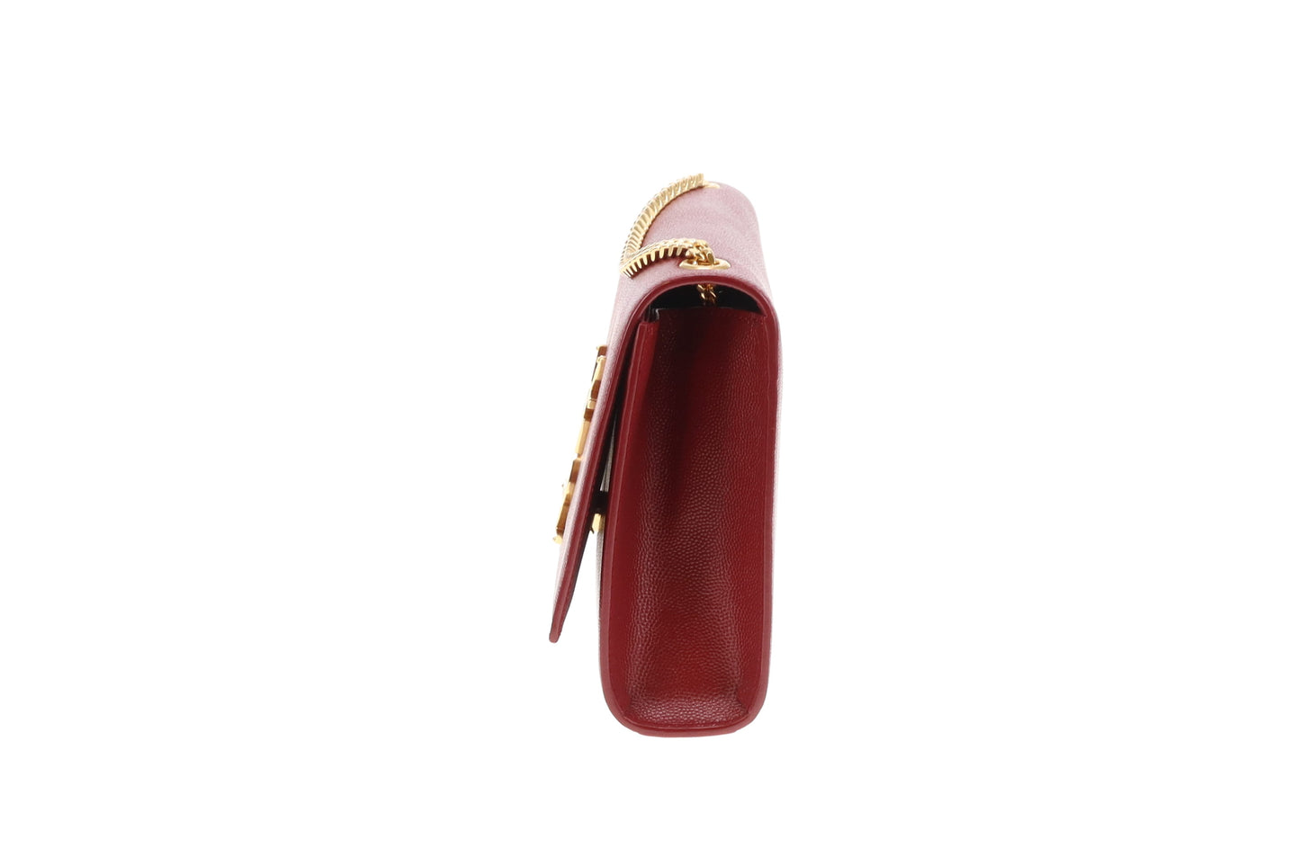 Saint Laurent Kate Burgundy In Grain De Poudre Leather