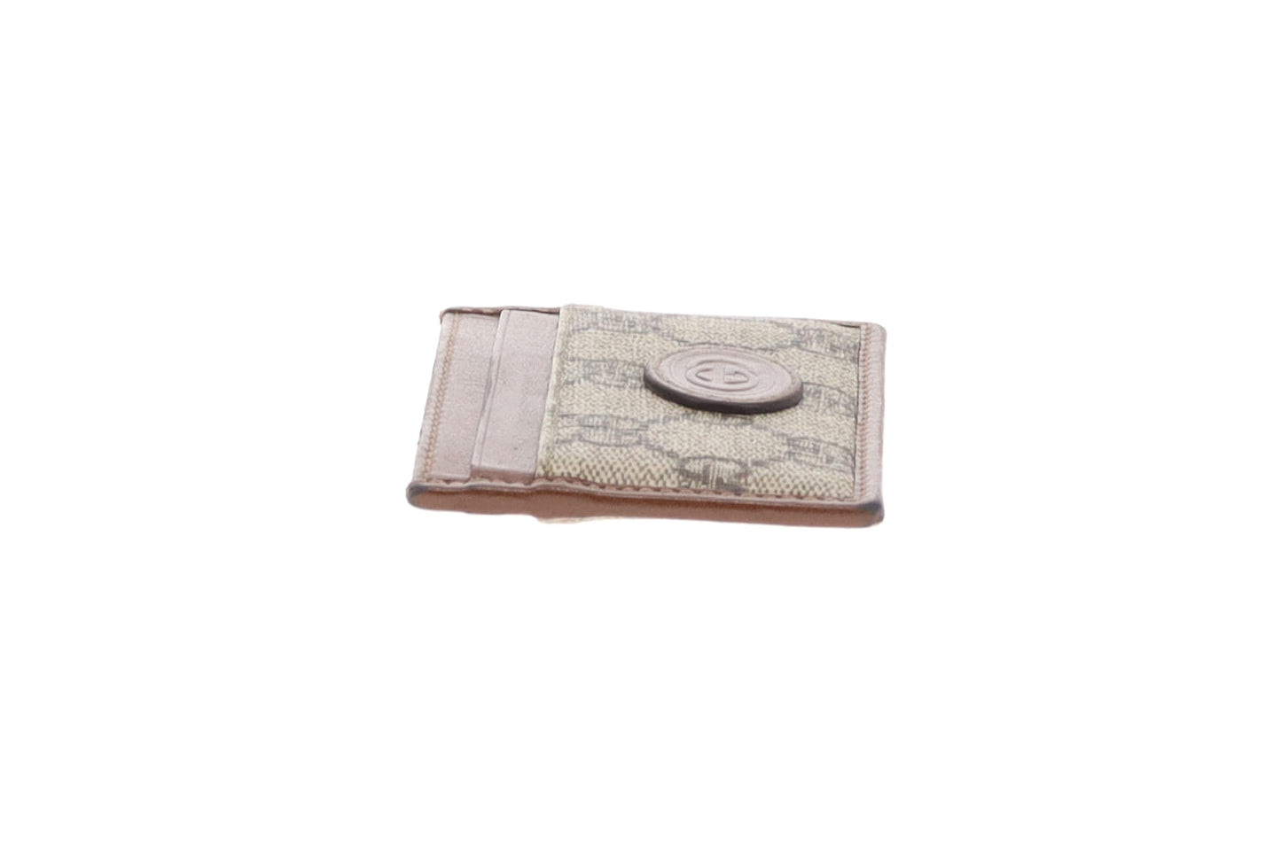 Gucci GG Supreme Card Holder Brown