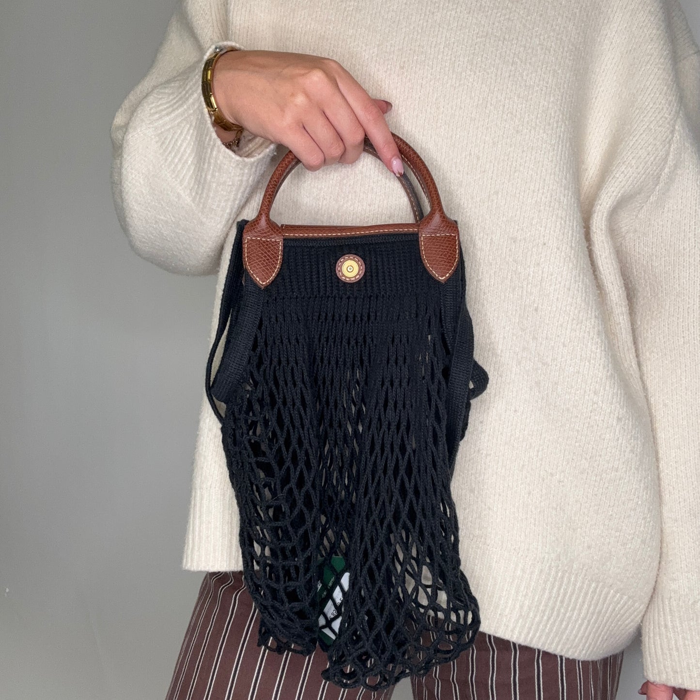 Longchamp Le Pliage Filet L Black