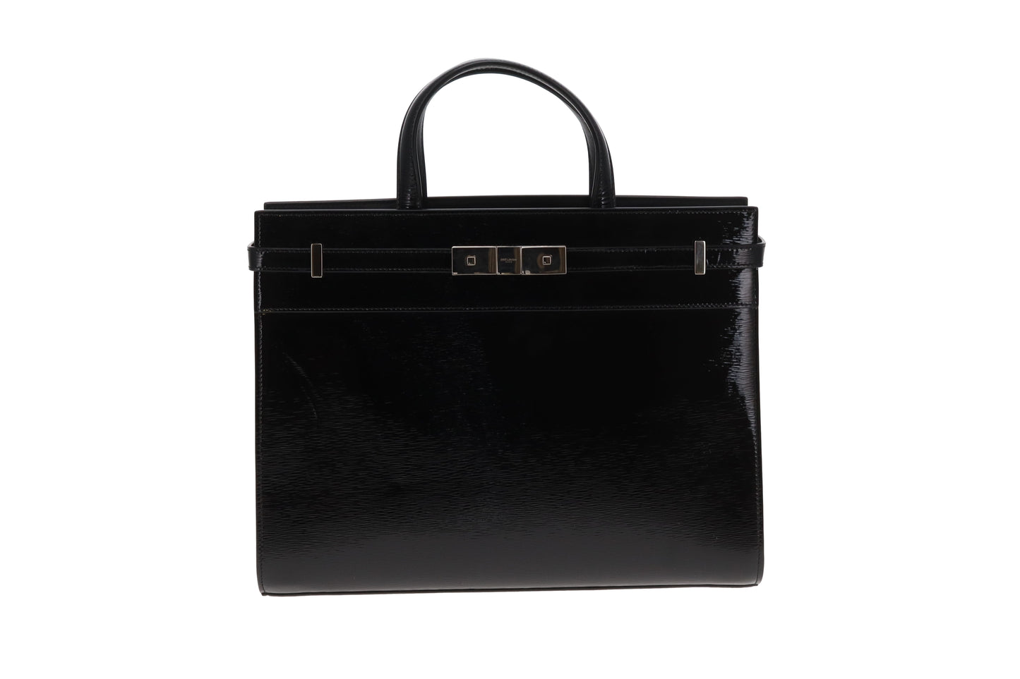 Saint Laurent Manhattan Tote Medium Black Patent SHW 2019