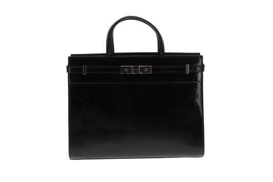 Saint Laurent Manhattan Tote Medium Black Patent SHW 2019