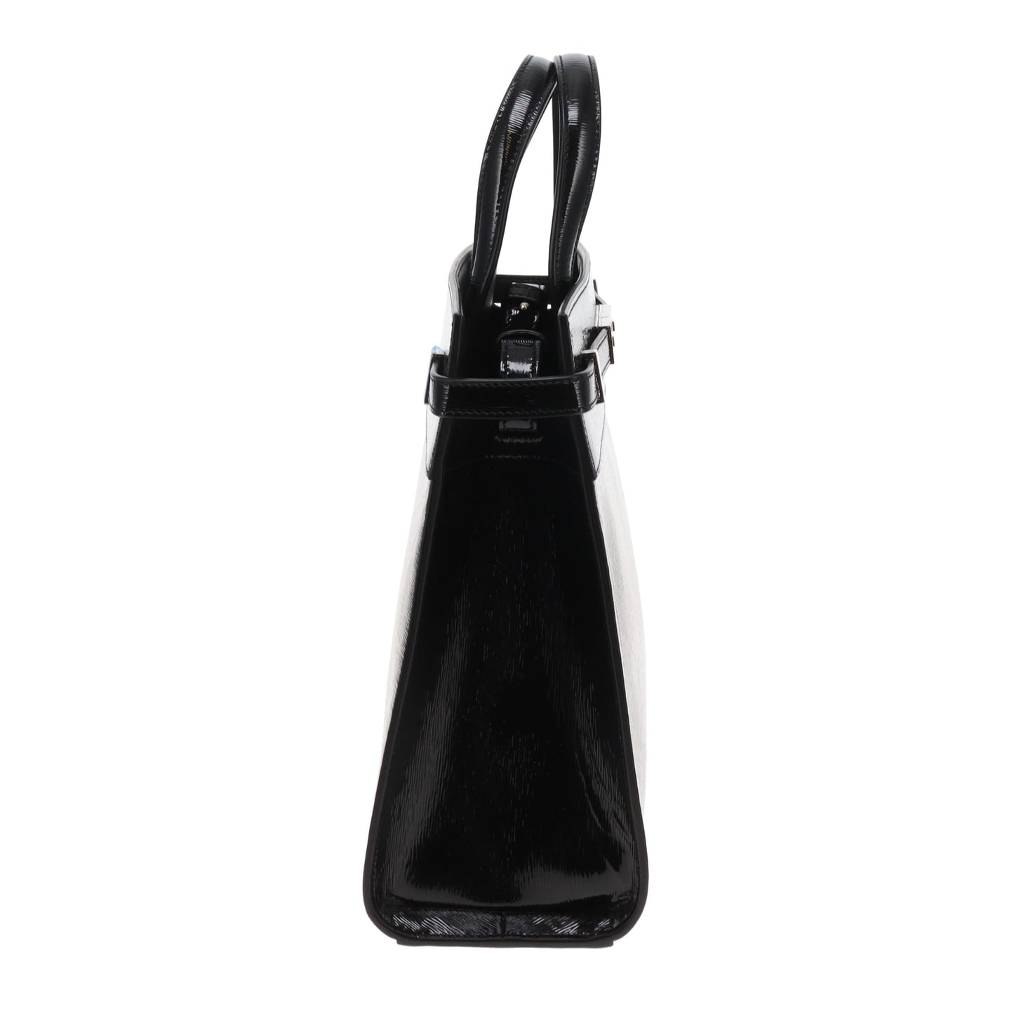 Saint Laurent Manhattan Tote Medium Black Patent Silver GW (2019)