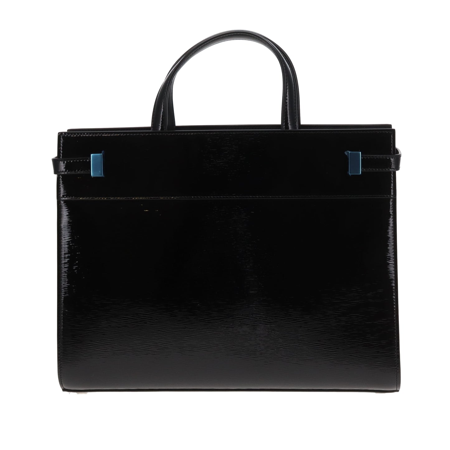 Saint Laurent Manhattan Tote Medium Black Patent Silver GW (2019)