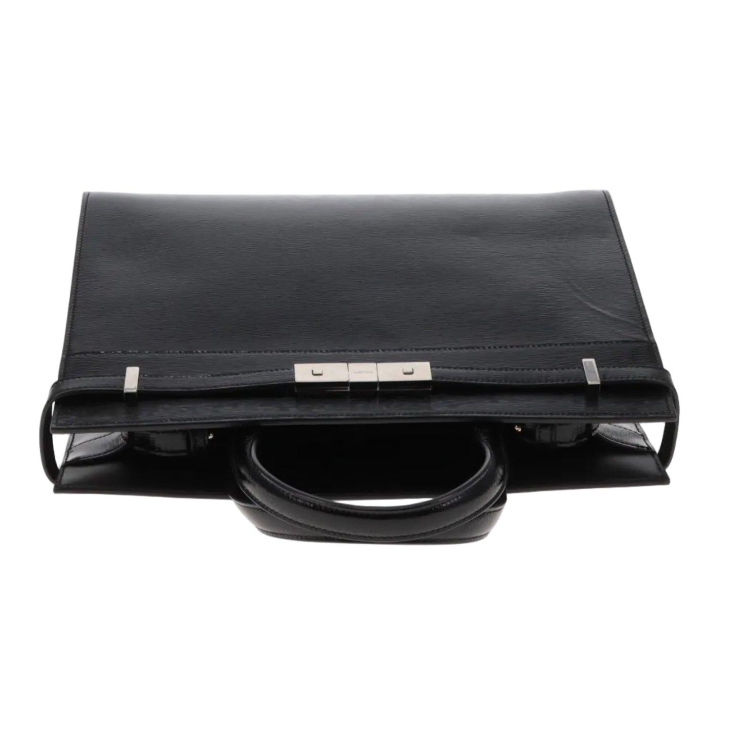 Saint Laurent Manhattan Tote Medium Black Patent Silver GW (2019)
