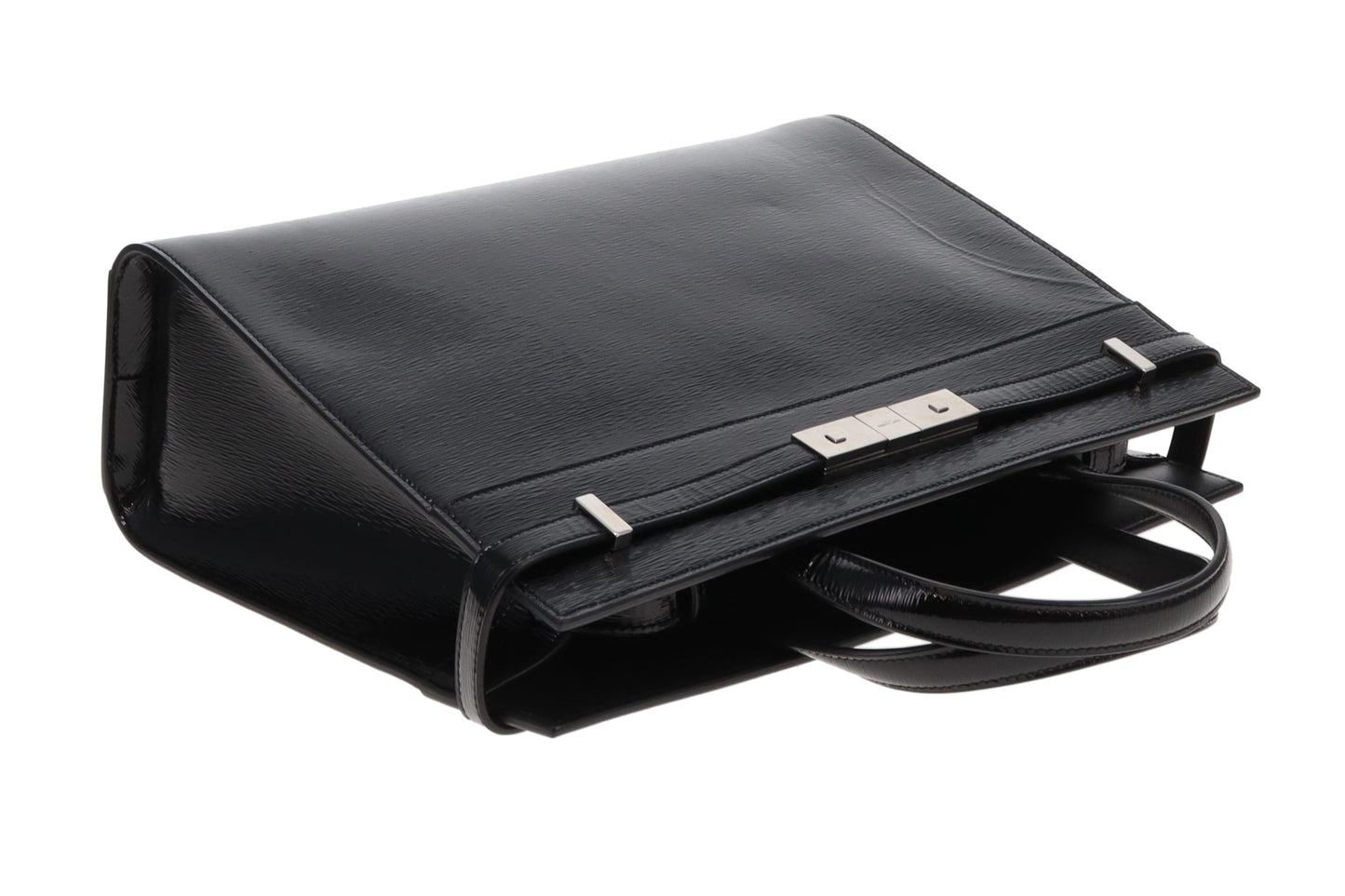 Saint Laurent Manhattan Tote Medium Black Patent SHW 2019