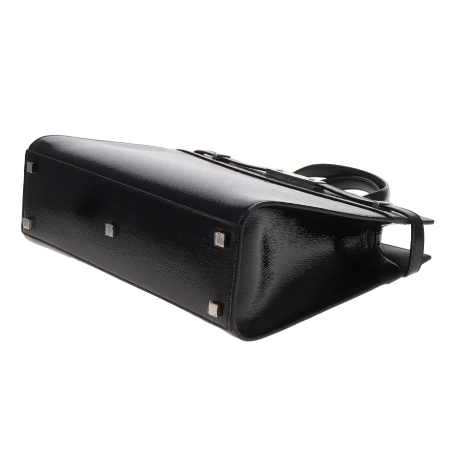 Saint Laurent Manhattan Tote Medium Black Patent Silver GW (2019)