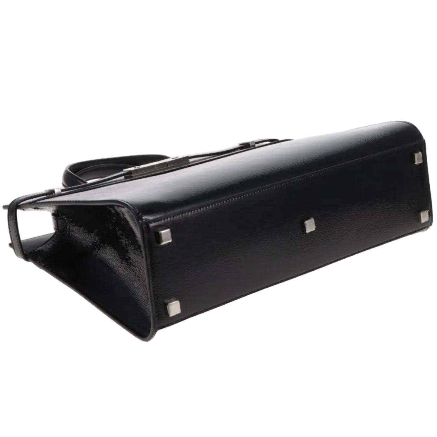 Saint Laurent Manhattan Tote Medium Black Patent Silver GW (2019)
