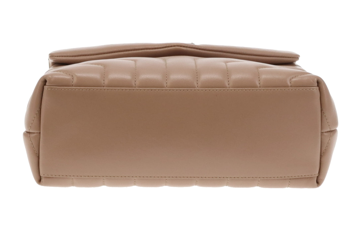 Saint Laurent Loulou Small Dark Beige Quilted Matelasse Leather SH '19