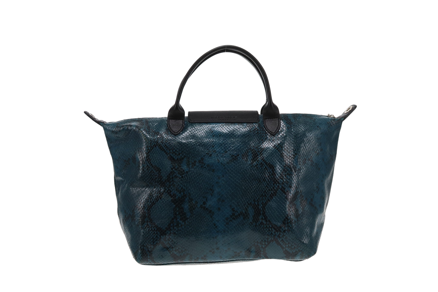 Longchamp Le Pliage Faux Snake Deep Green Shoulder Bag