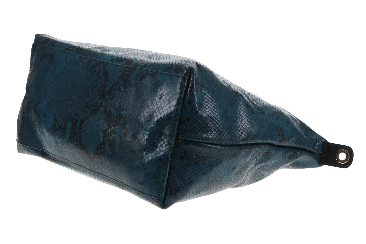 Longchamp Le Pliage Faux Snake Deep Green Shoulder Bag