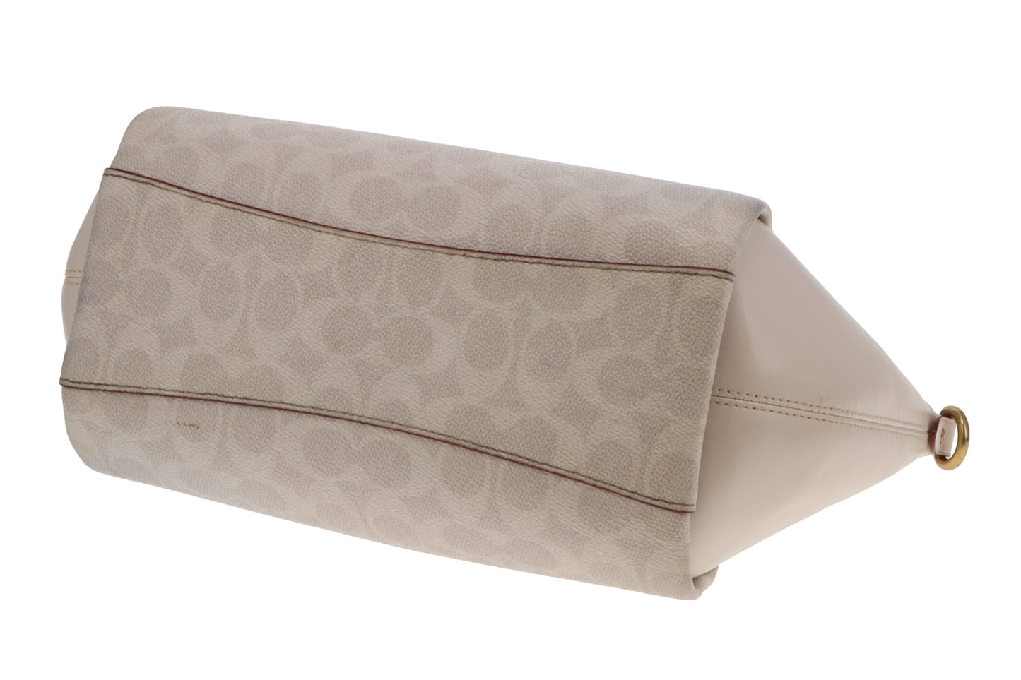 Coach Elise Satchel Cream Signature Canvas and Leather